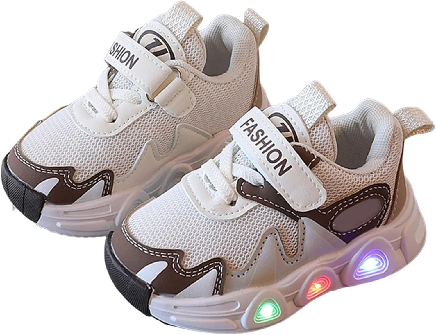 IWIHMIV Light Up Shoes for Girls Kids Athletic Running Shoes Toddler Boys Lightweight Breathable Tennis Sneakers