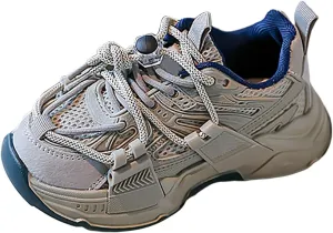 IWIHMIV Running Shoes for Girls Boys Outdoor Lace-up Breathable Comfortable Sports Tennis Shoes
