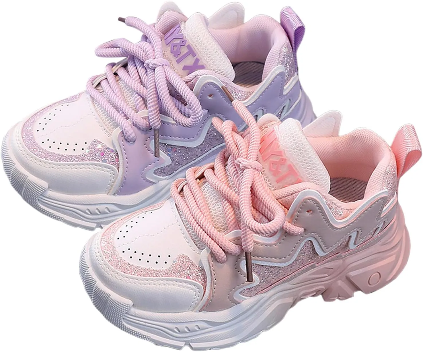 IWIHMIV Running Shoes for Girls Kids Sneakers for Boys Toddler Breathable Athletic Tennis Shoes Lightweight Comfy Walking Shoes