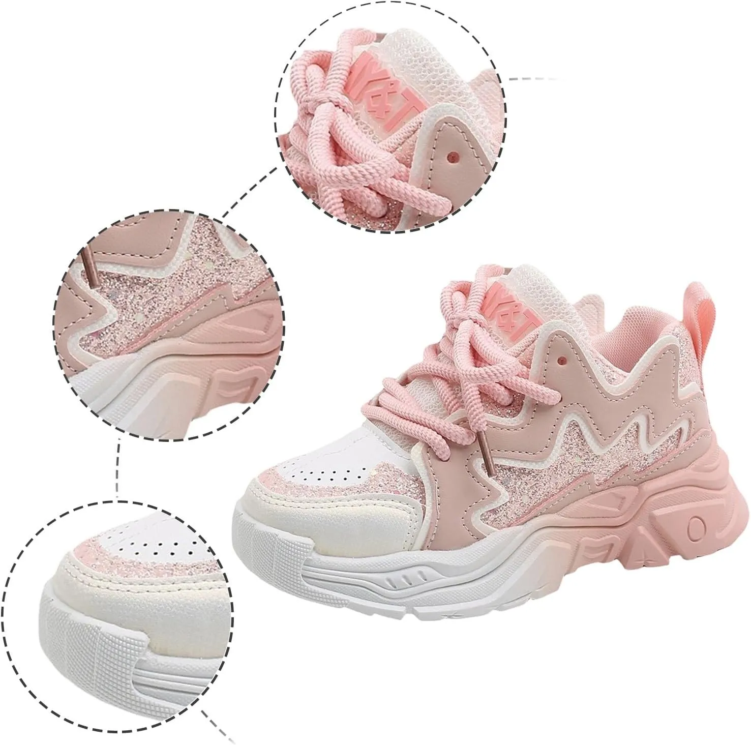 IWIHMIV Running Shoes for Girls Kids Sneakers for Boys Toddler Breathable Athletic Tennis Shoes Lightweight Comfy Walking Shoes