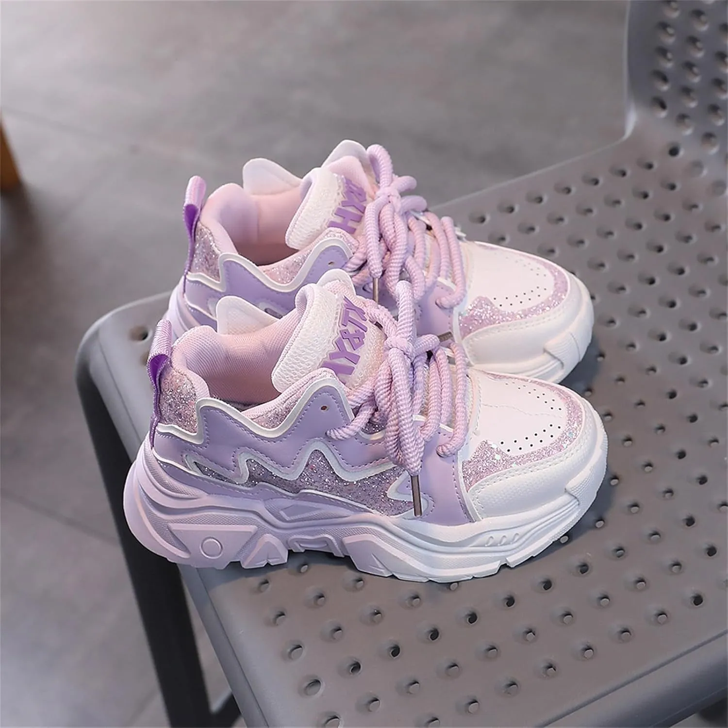 IWIHMIV Running Shoes for Girls Kids Sneakers for Boys Toddler Breathable Athletic Tennis Shoes Lightweight Comfy Walking Shoes