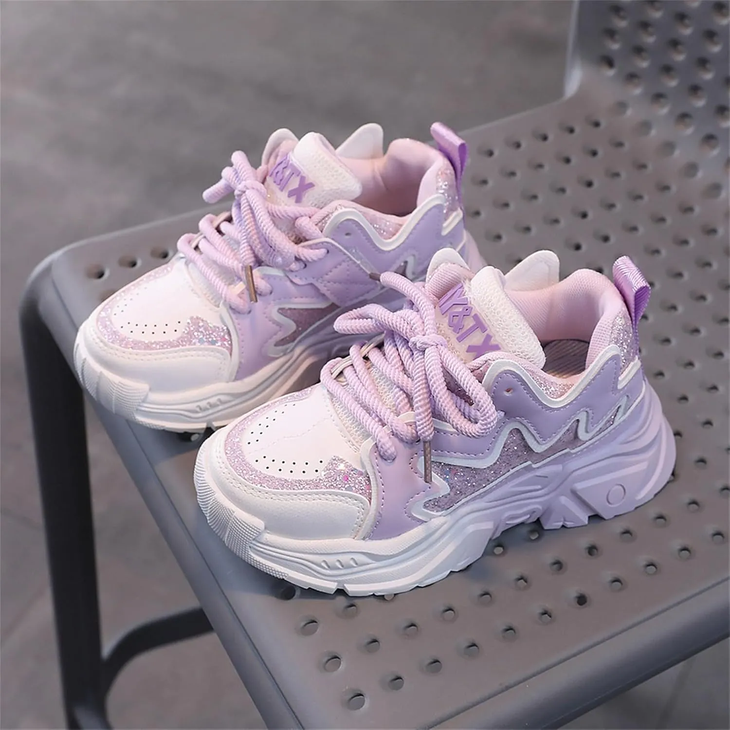 IWIHMIV Running Shoes for Girls Kids Sneakers for Boys Toddler Breathable Athletic Tennis Shoes Lightweight Comfy Walking Shoes