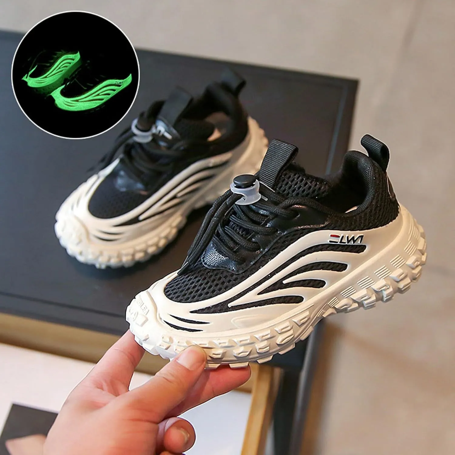 IWIHMIV Running Shoes for Kids Sneakers Boys Girls Tennis Shoes for Running Athletic Sports Lightweight Breathable Walking Shoes