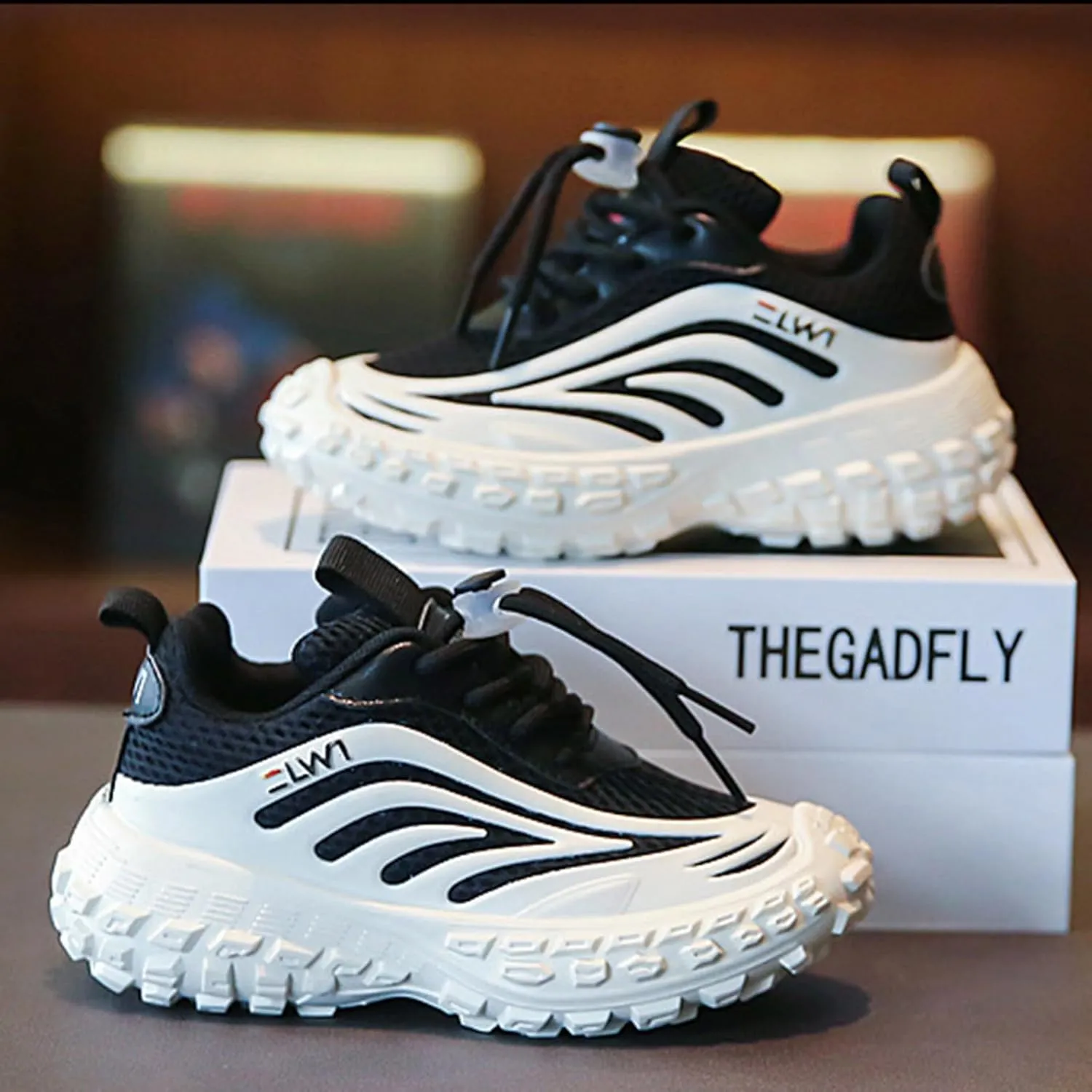 IWIHMIV Running Shoes for Kids Sneakers Boys Girls Tennis Shoes for Running Athletic Sports Lightweight Breathable Walking Shoes