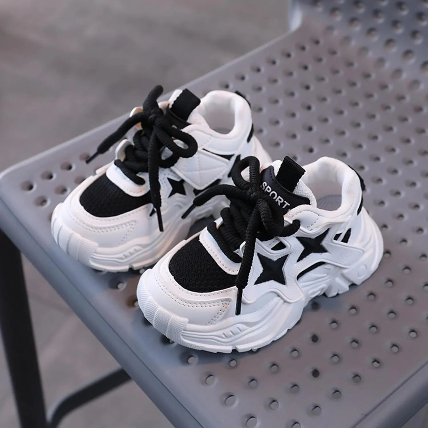 IWIHMIV Running Shoes for Kids Sneakers Boys Girls Tennis Shoes for Running Athletic Sports Lightweight Breathable Walking Shoes
