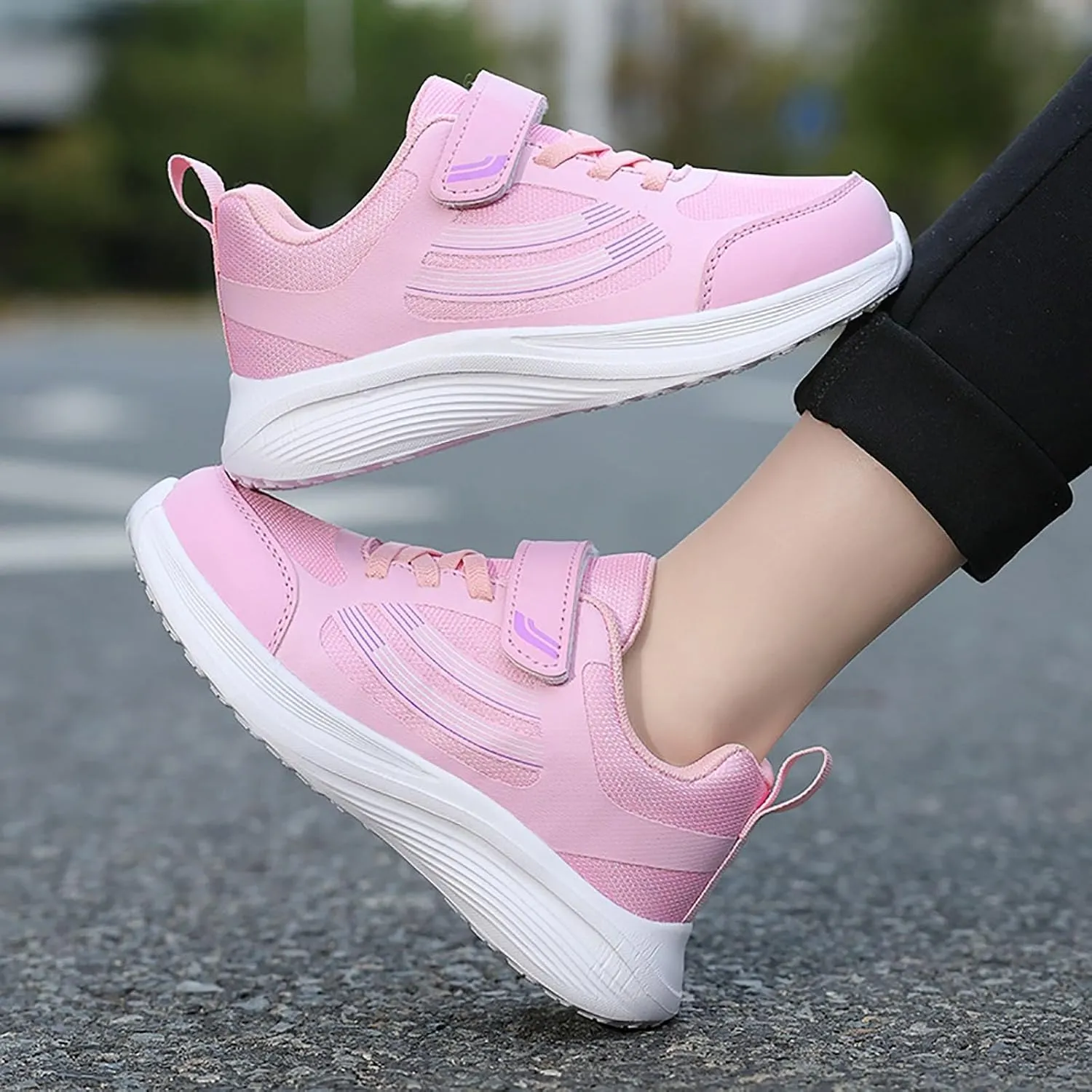 IWIHMIV Tennis Toddler Walking Shoes Toddler Slip On Shoes Girls Boys Sneakers Running Shoes Casual Lightweight Tennis Shoes