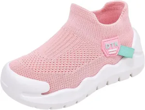 IWIHMIV Toddler Boy Sneakers Girls' Athletic Shoes Boys Slip On Shoes Tennis Shoes Lightweight Breathable Casual Walking Shoes