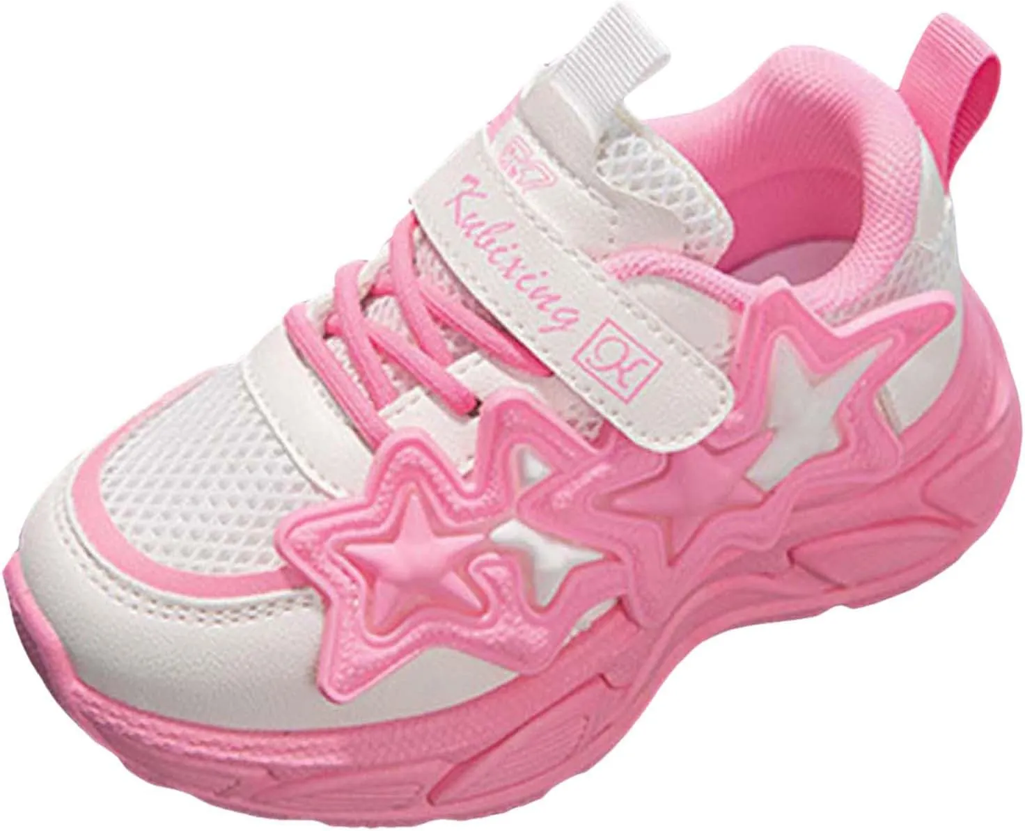 IWIHMIV Toddler Boy Tennis Shoes Girl Sneakers Kids Athletic Running Shoes Breathable Flat Bottom Walking Sneakers