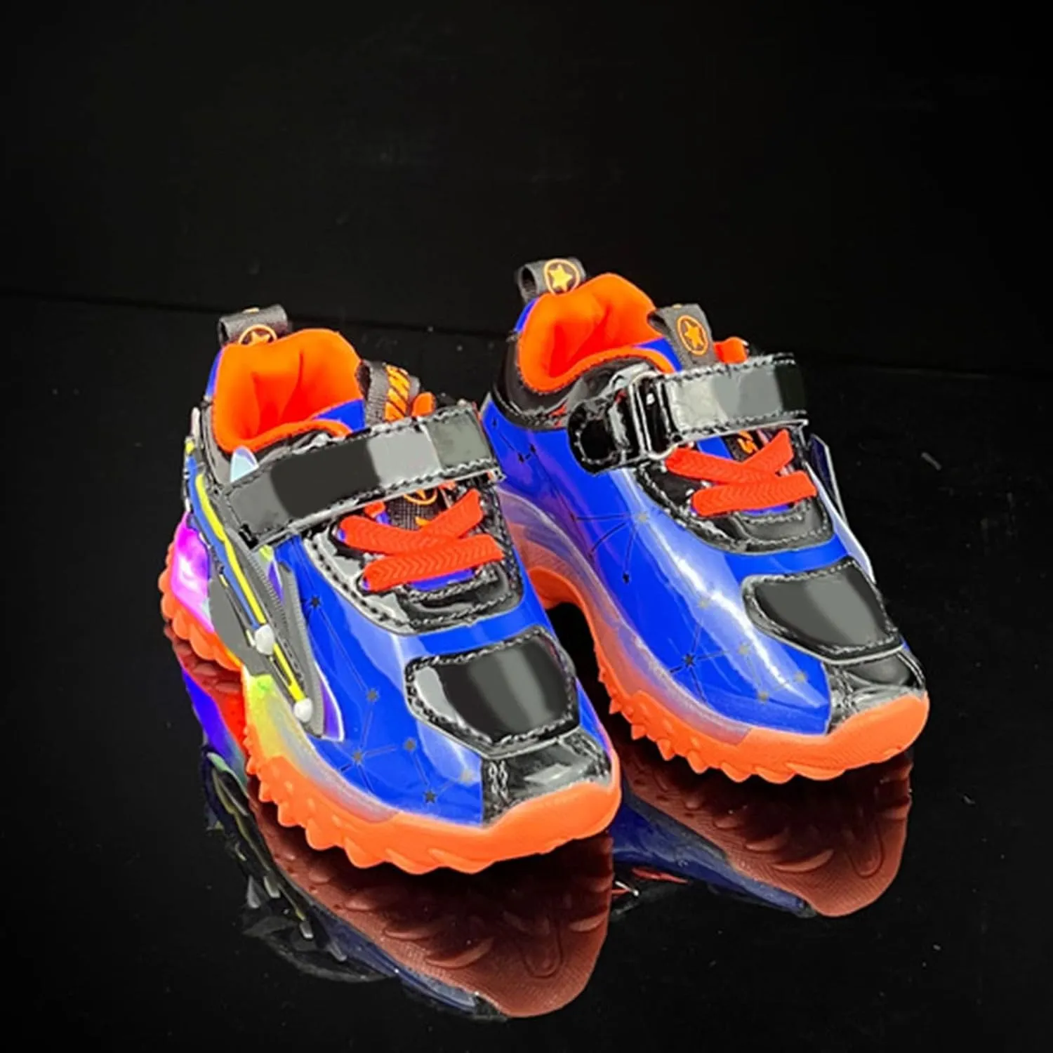 IWIHMIV Toddler Boy Tennis Shoes Kids Running Shoes Boys Light Up Sneakers Lightweight Breathable Athletic Shoes for Toddler