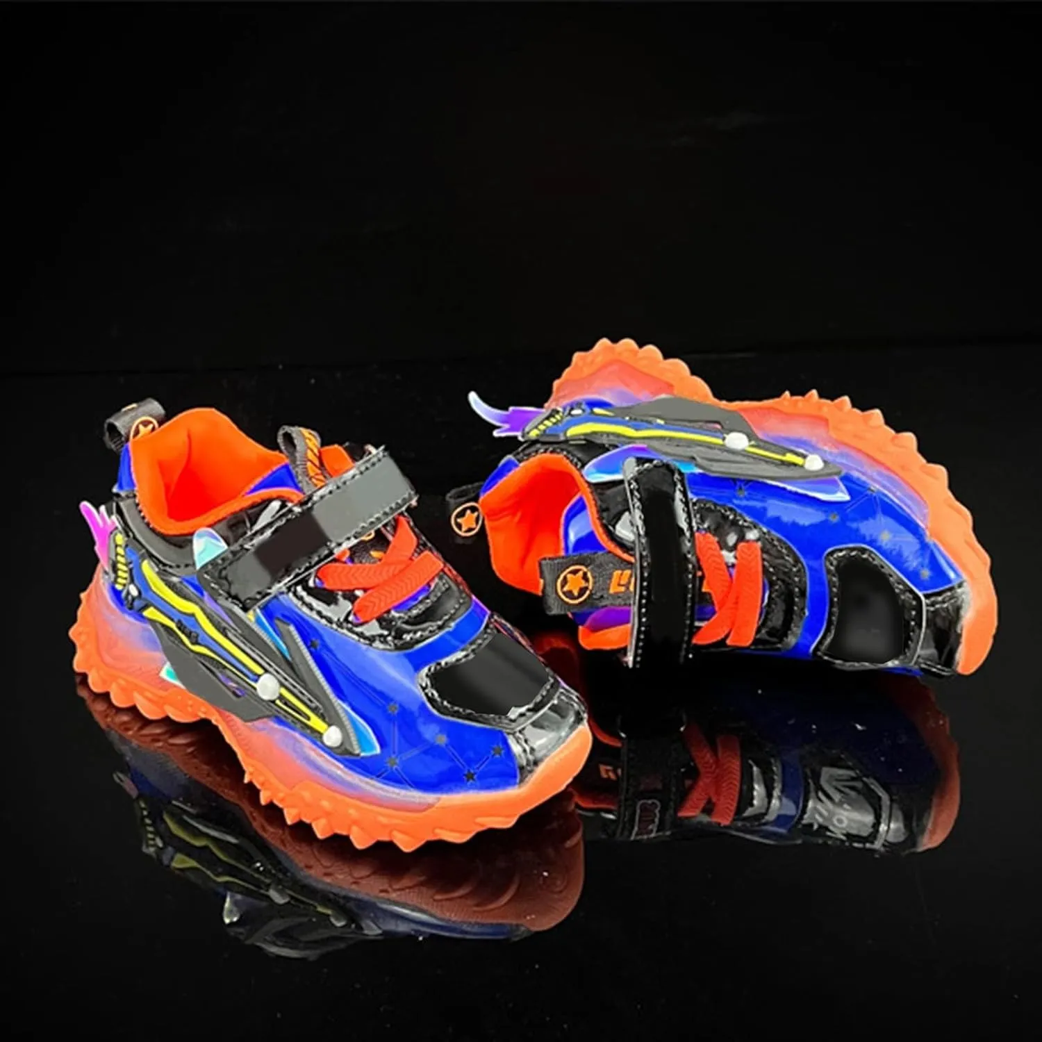 IWIHMIV Toddler Boy Tennis Shoes Kids Running Shoes Boys Light Up Sneakers Lightweight Breathable Athletic Shoes for Toddler