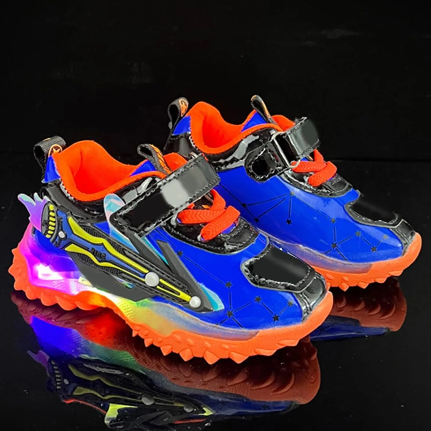 IWIHMIV Toddler Boy Tennis Shoes Kids Running Shoes Boys Light Up Sneakers Lightweight Breathable Athletic Shoes for Toddler