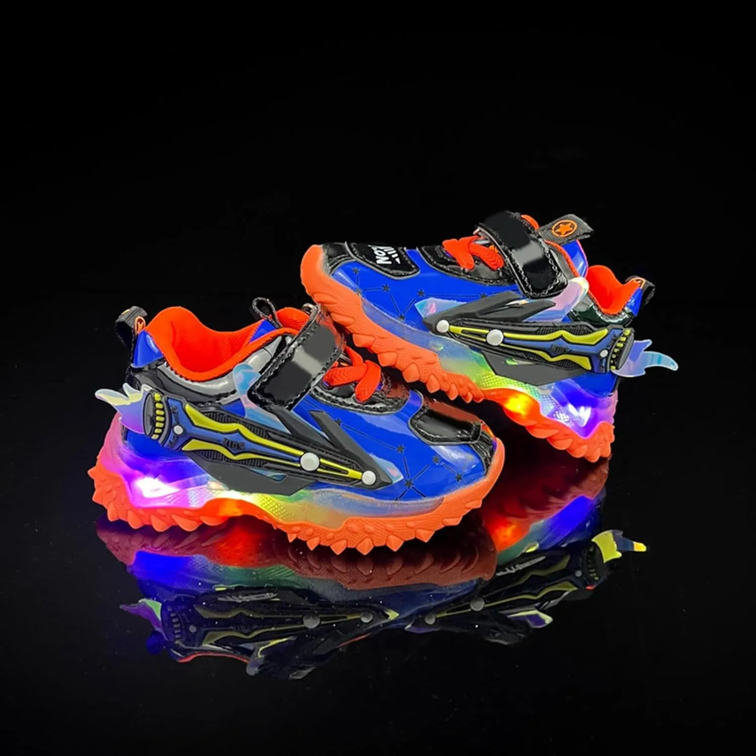 IWIHMIV Toddler Boy Tennis Shoes Kids Running Shoes Boys Light Up Sneakers Lightweight Breathable Athletic Shoes for Toddler