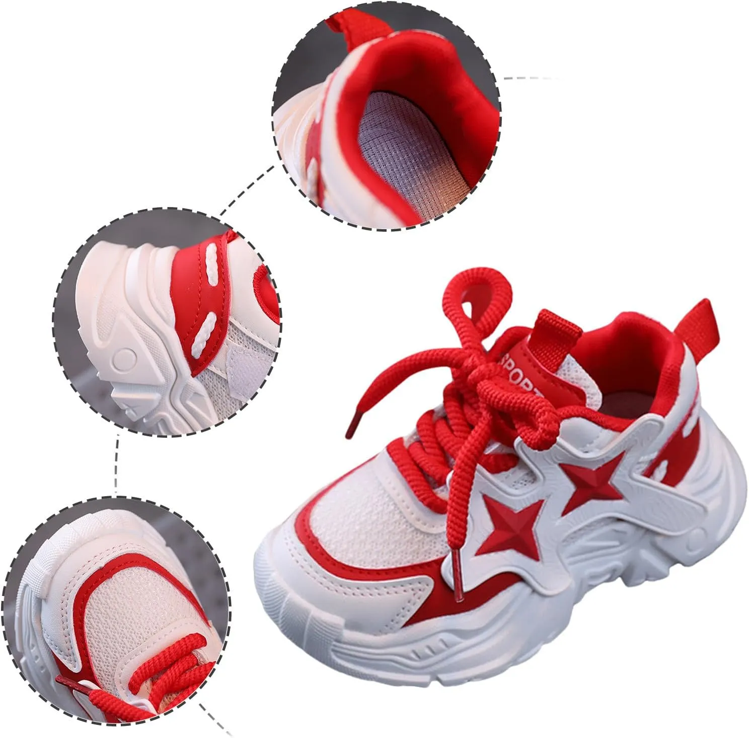 IWIHMIV Toddler Boys Tennis Shoes Kids Athletic Shoes Child Sneaker Breathable Kids Shoes Walking Shoes for Boys and Girls