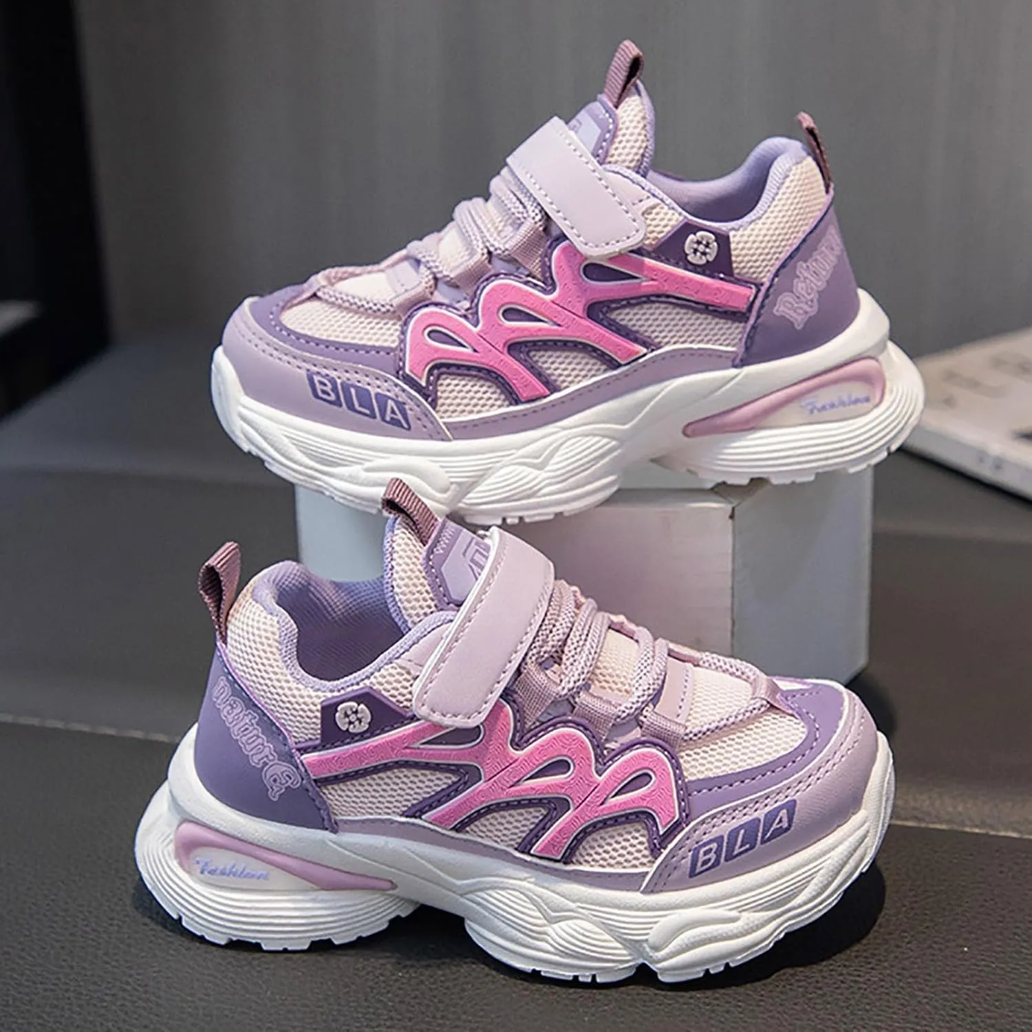 IWIHMIV Toddler Girl Sneakers Boys Athletic Running Sports Sneakers Breathable Tennis Shoes Casual Lightweight Walking Shoes