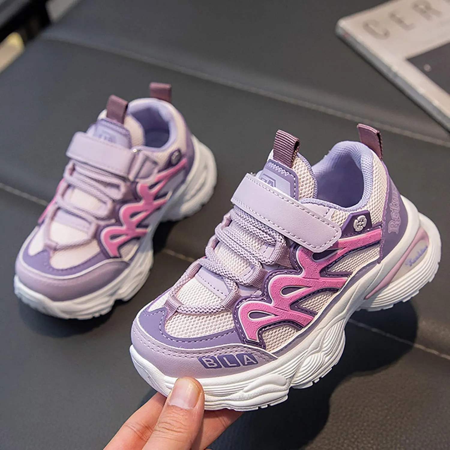 IWIHMIV Toddler Girl Sneakers Boys Athletic Running Sports Sneakers Breathable Tennis Shoes Casual Lightweight Walking Shoes