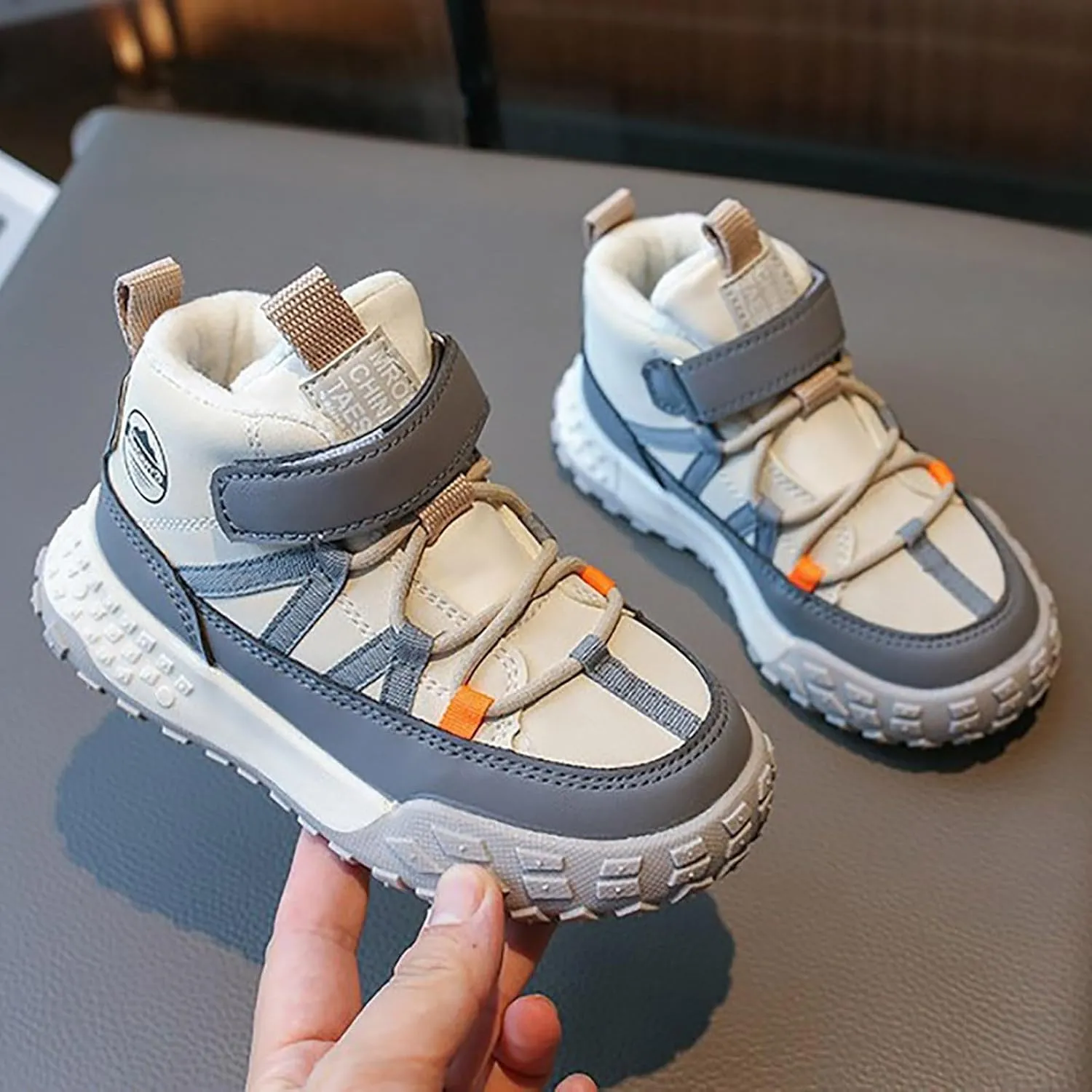 IWIHMIV Toddler Girl Tennis Shoes Winter Boys Girls Sneakers Kids Cotton Warm Sports Running Walking Shoes for Toddler
