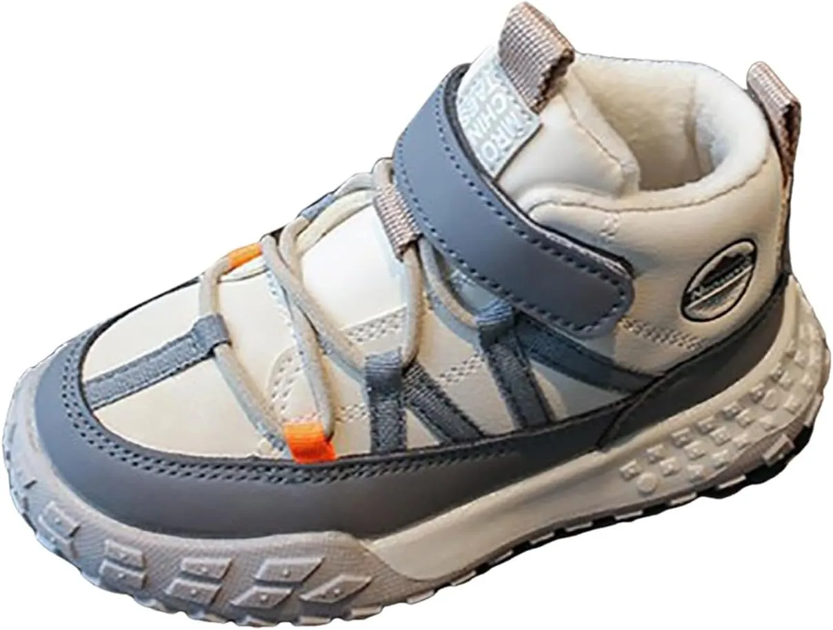 IWIHMIV Toddler Girl Tennis Shoes Winter Boys Girls Sneakers Kids Cotton Warm Sports Running Walking Shoes for Toddler
