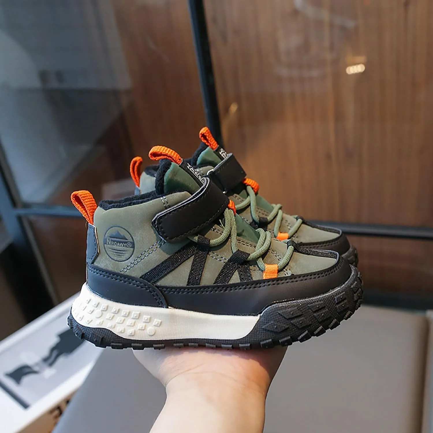 IWIHMIV Toddler Girl Tennis Shoes Winter Boys Girls Sneakers Kids Cotton Warm Sports Running Walking Shoes for Toddler