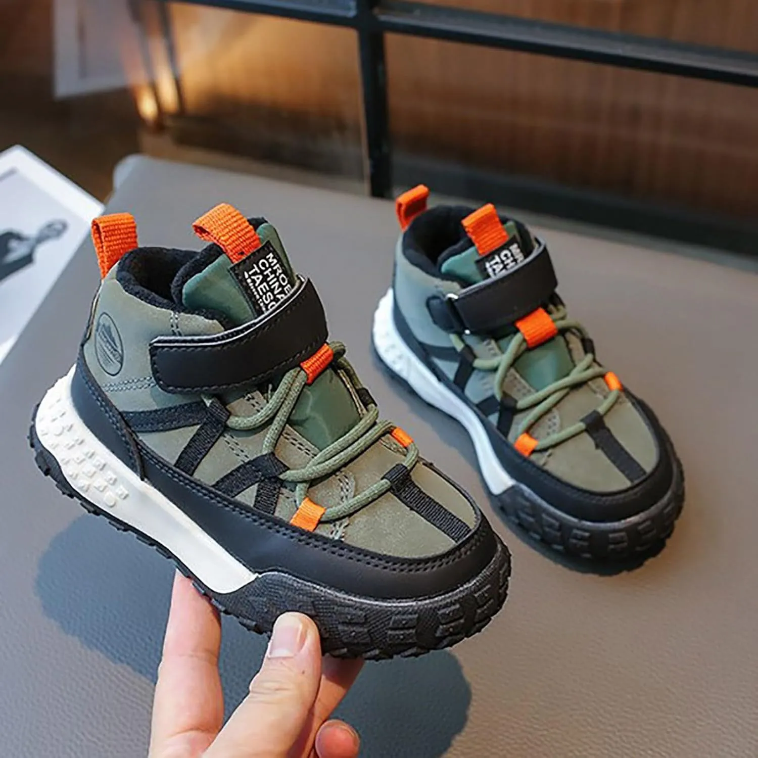 IWIHMIV Toddler Girl Tennis Shoes Winter Boys Girls Sneakers Kids Cotton Warm Sports Running Walking Shoes for Toddler