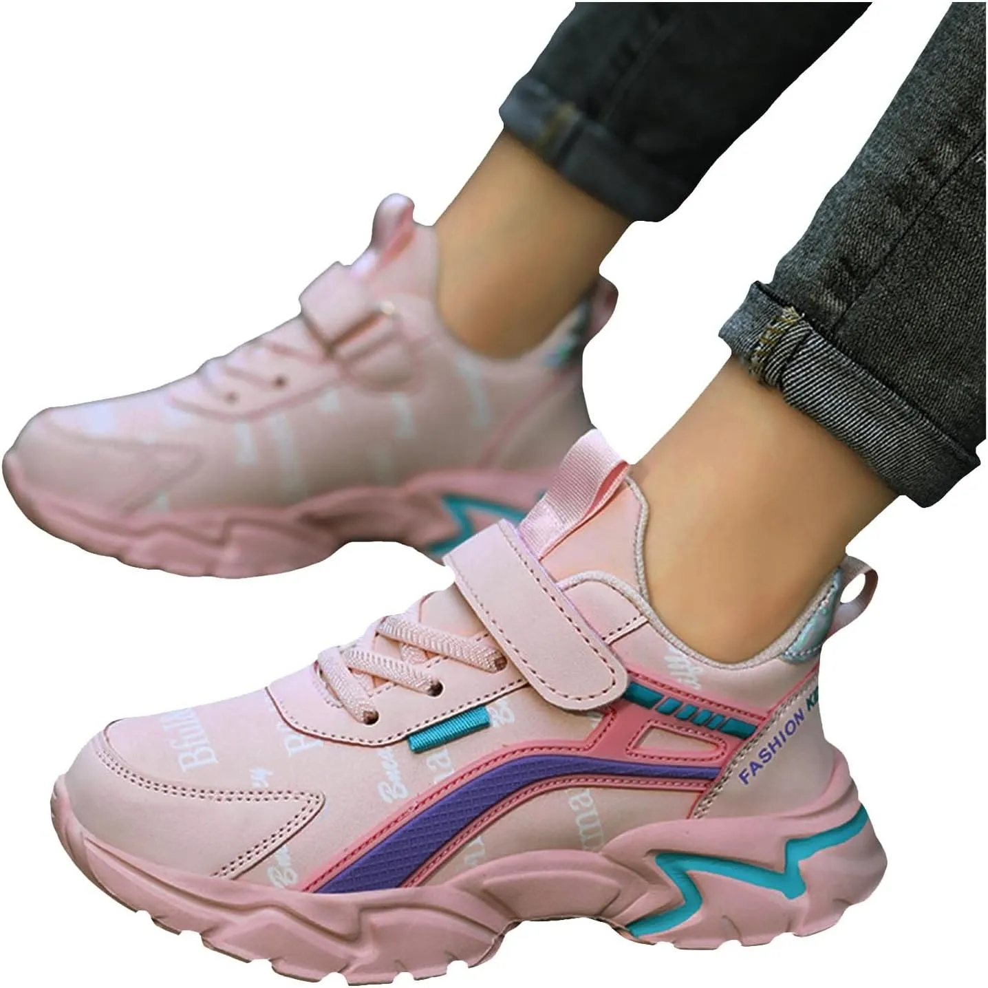 IWIHMIV Toddler Running Shoes Boys Girls Kids Sneakers Tennis Sports Walking Lightweight Breathable Toddler Slip On Shoes Boy