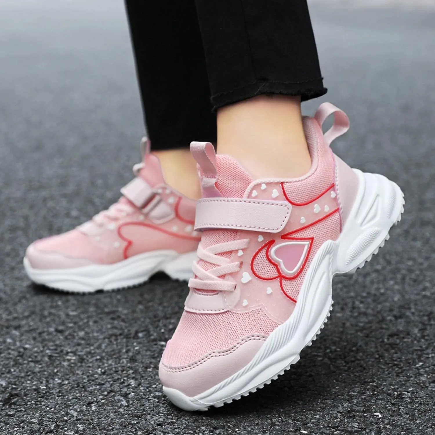 IWIHMIV Toddler Running Shoes Girls' Sneakers Slip On Boys and Girls Lightweight Tennis Athletic Shoes Little Kids Tennis Shoes