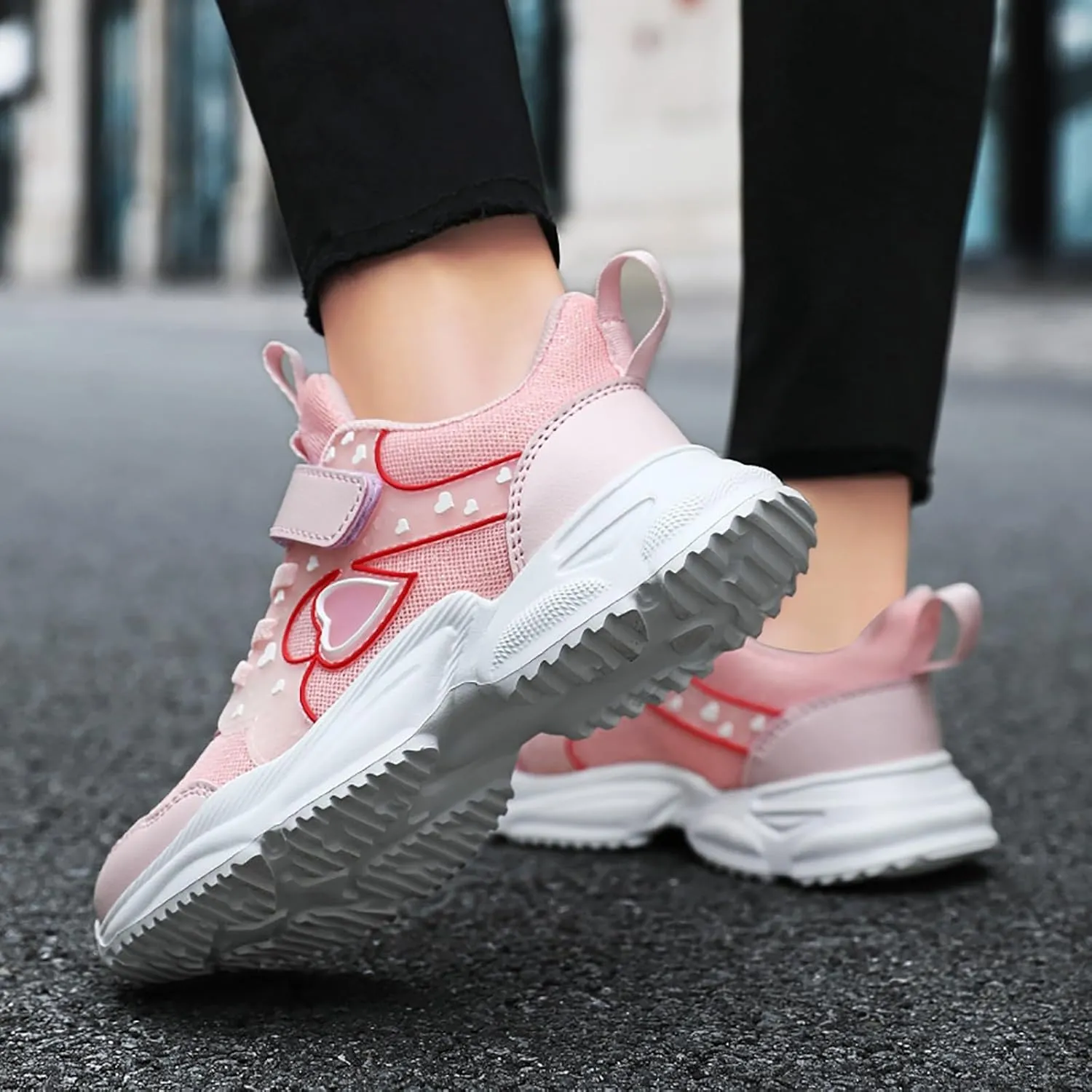 IWIHMIV Toddler Running Shoes Girls' Sneakers Slip On Boys and Girls Lightweight Tennis Athletic Shoes Little Kids Tennis Shoes