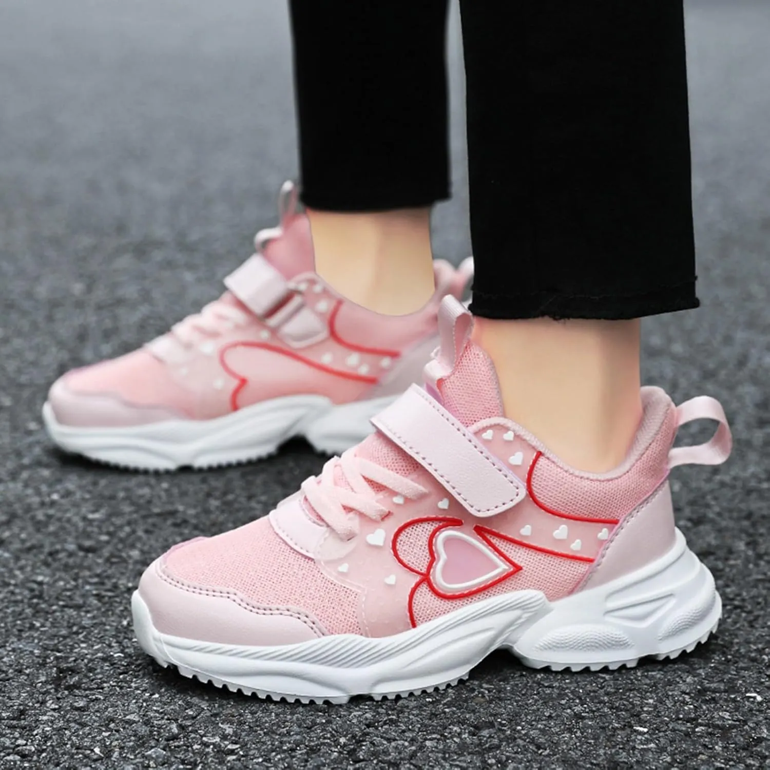 IWIHMIV Toddler Running Shoes Girls' Sneakers Slip On Boys and Girls Lightweight Tennis Athletic Shoes Little Kids Tennis Shoes