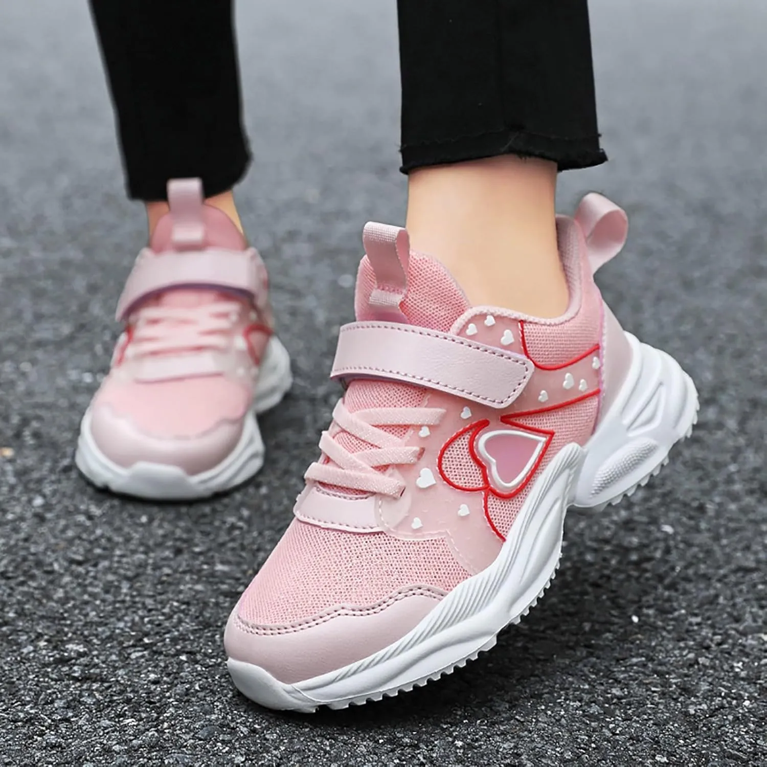 IWIHMIV Toddler Running Shoes Girls' Sneakers Slip On Boys and Girls Lightweight Tennis Athletic Shoes Little Kids Tennis Shoes