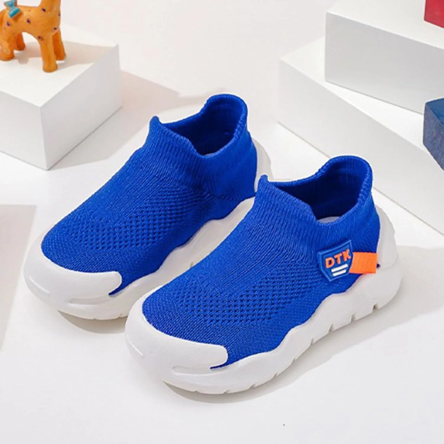 IWIHMIV Toddler Tennis Shoes Boys Girls Sneakers Knitted Sports Shoes Breathable Lightweight Running Shoes Casual Athletic Shoes