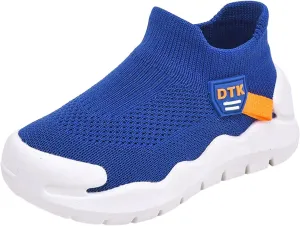 IWIHMIV Toddler Tennis Shoes Boys Girls Sneakers Knitted Sports Shoes Breathable Lightweight Running Shoes Casual Athletic Shoes
