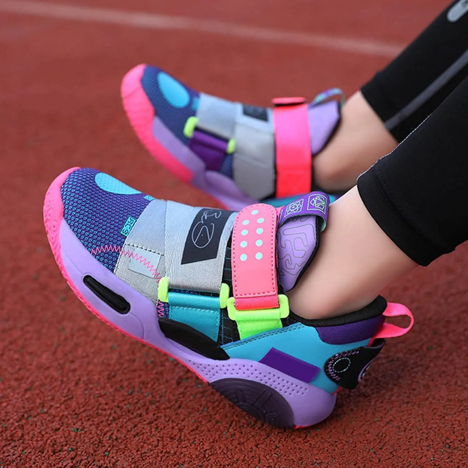 IWIHMIV Toddler Tennis Shoes Boys Lightweight Breathable Sport Shoes Girls Slip On Running Sneakers