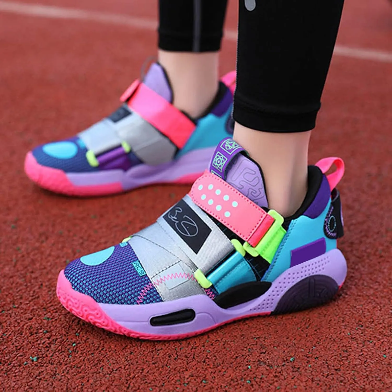 IWIHMIV Toddler Tennis Shoes Boys Lightweight Breathable Sport Shoes Girls Slip On Running Sneakers
