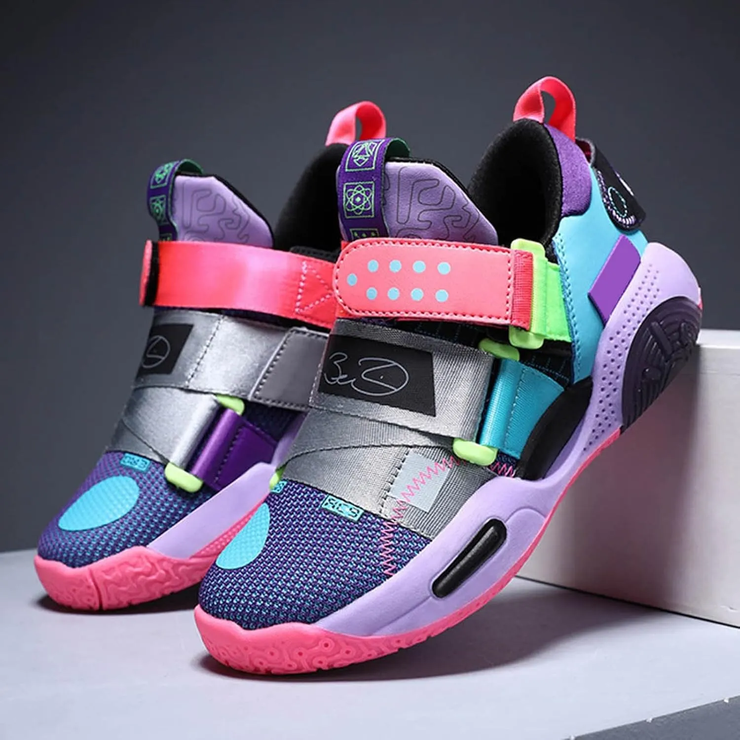 IWIHMIV Toddler Tennis Shoes Boys Lightweight Breathable Sport Shoes Girls Slip On Running Sneakers