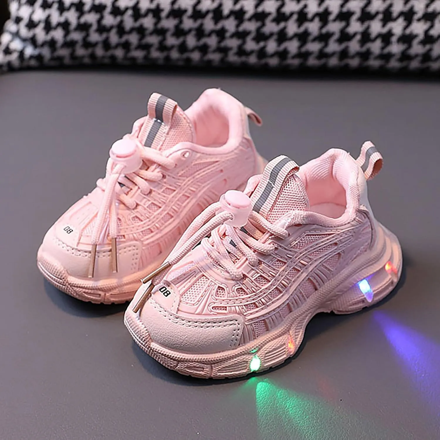 IWIHMIV Toddler Tennis Shoes Boys Toddler Boy Sneakers Shoes for Boys Girls Kids Light Up Tennis Sports Athletic Running Sneakers
