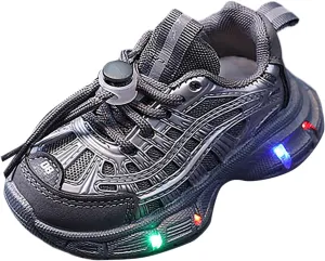 IWIHMIV Toddler Tennis Shoes Boys Toddler Boy Sneakers Shoes for Boys Girls Kids Light Up Tennis Sports Athletic Running Sneakers