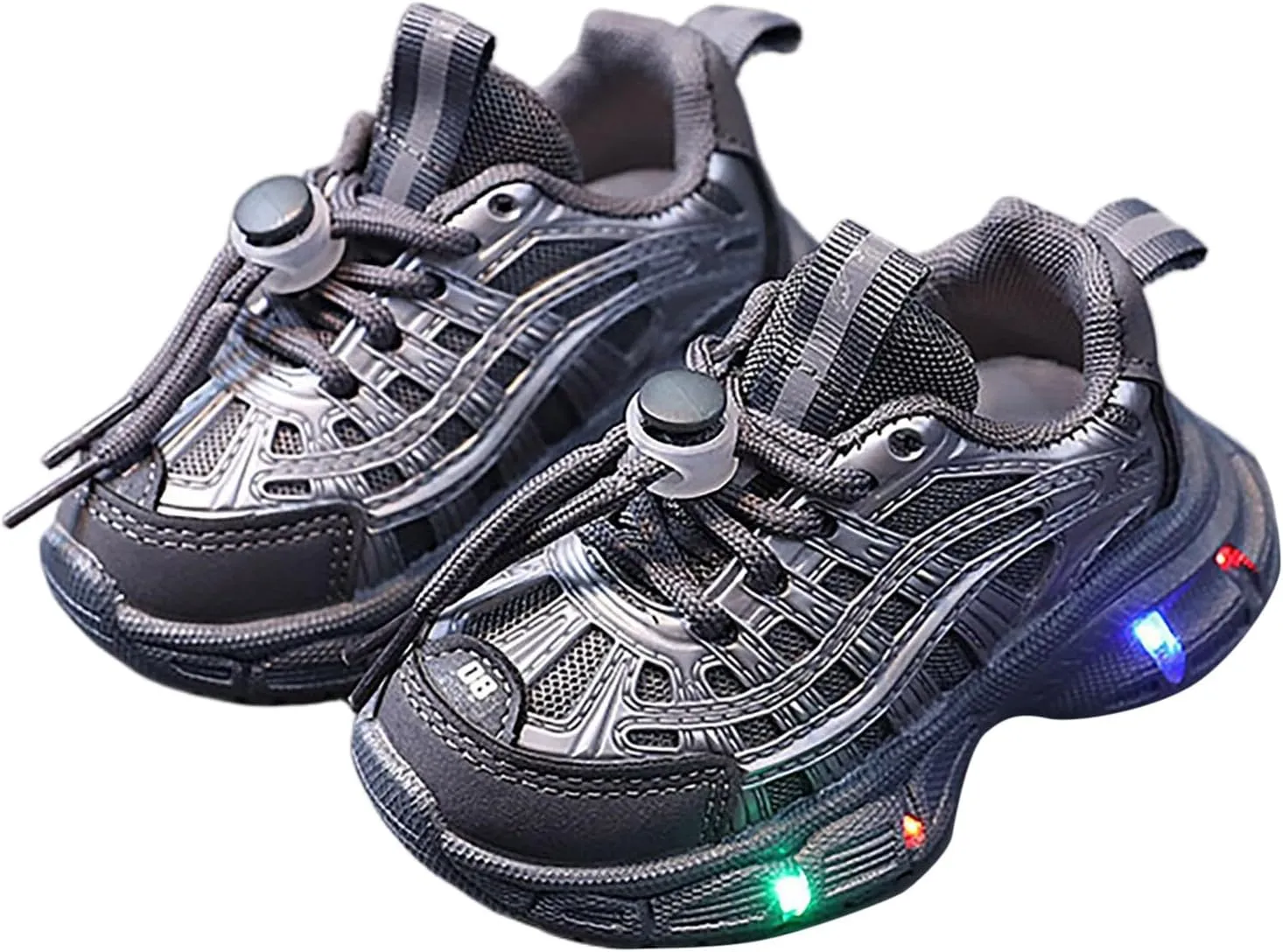 IWIHMIV Toddler Tennis Shoes Boys Toddler Boy Sneakers Shoes for Boys Girls Kids Light Up Tennis Sports Athletic Running Sneakers