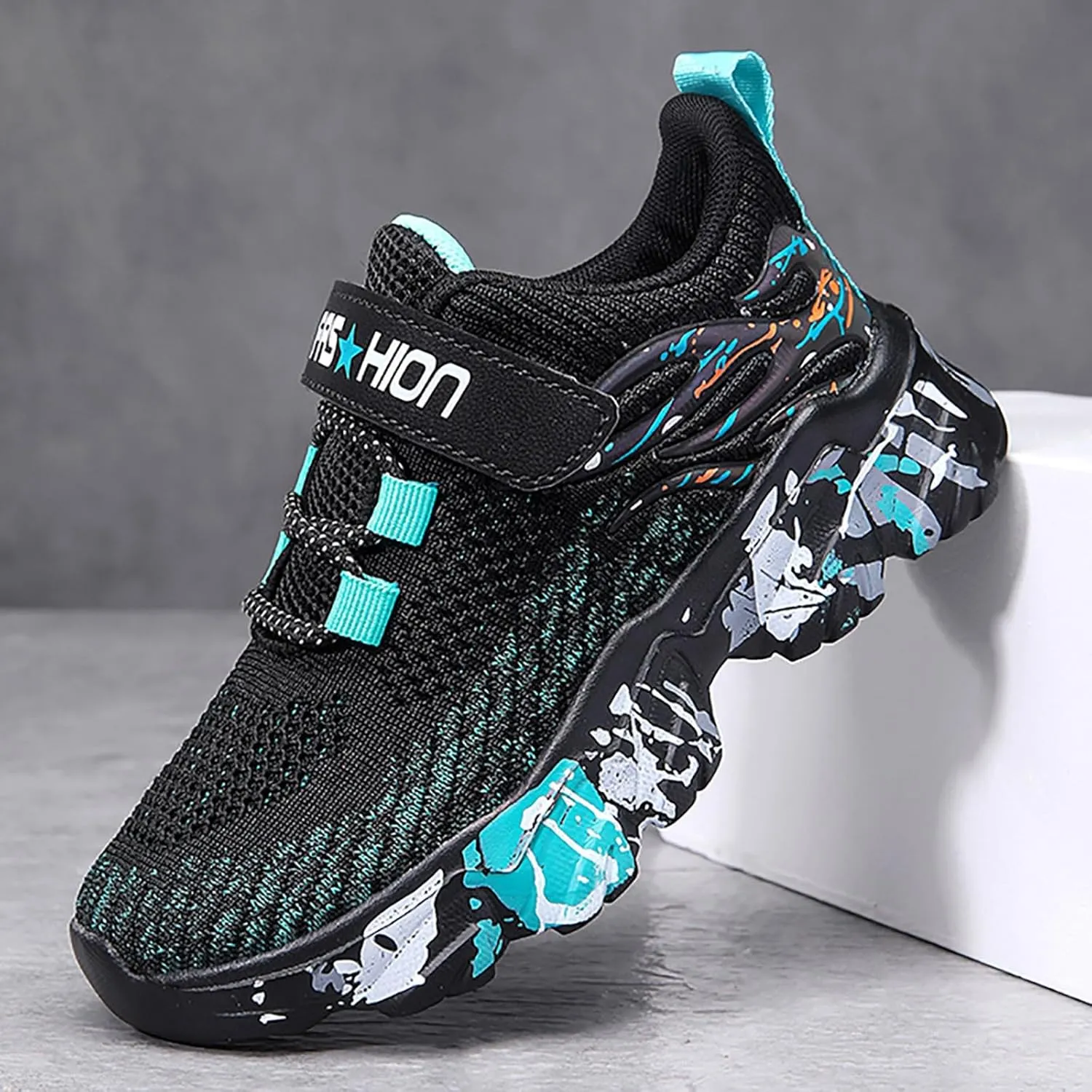 IWIHMIV Toddler Tennis Shoes Breathable Kids Athletic Slip On Sneakers Comfortable Running Shoes for Boys and Girls