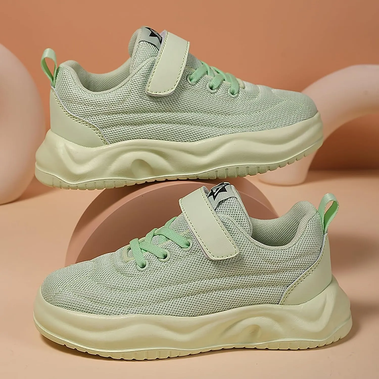 IWIHMIV Toddler Tennis Shoes Girl Running Sneakers Boy Lightweight Breathable Running Athletic Shoes