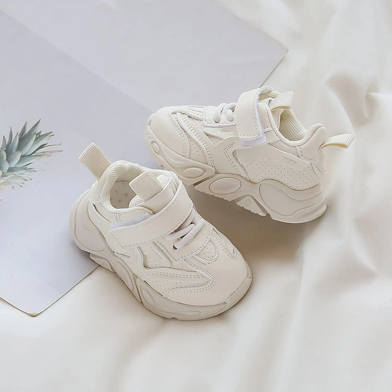 IWIHMIV Toddler Tennis Shoes Girls Running Shoes Girls Slip On Sneakers Boys Breathable Lightweight Casual Sneakers