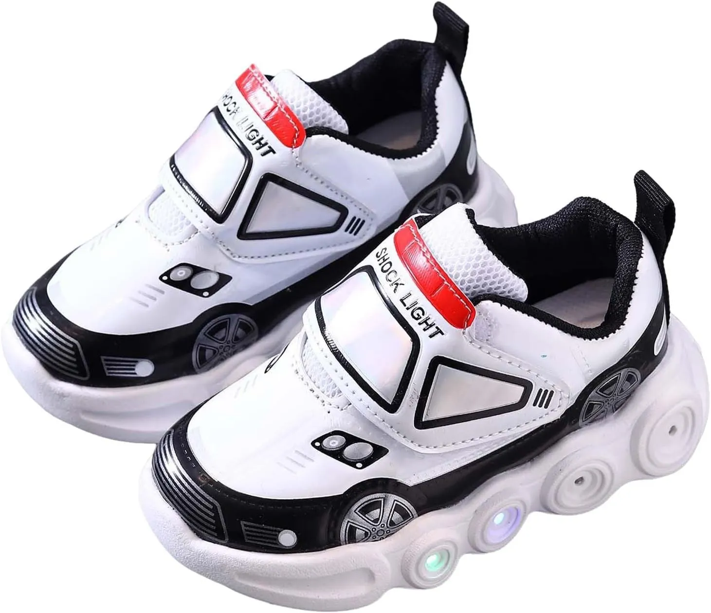 IWIHMIV Waterproof Tennis Shoes for Boys Girls Non Slip Light Up Sports Athletic Shoes Casual Running Shoes