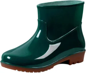 IWIHMIV Womens Rain Boots Ankle Rain Boots for Women Waterproof Rubber Boots Womens Boots Short Rain Boots Non-Slip Rainboots Rain Shoes
