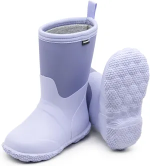 Kaussures Kids Rain Boots for Toddler Girls Boys Waterproof Insulated Rubber Winter Rain Boot for Child