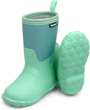 Kaussures Kids Rain Boots for Toddler Girls Boys Waterproof Insulated Rubber Winter Rain Boot for Child