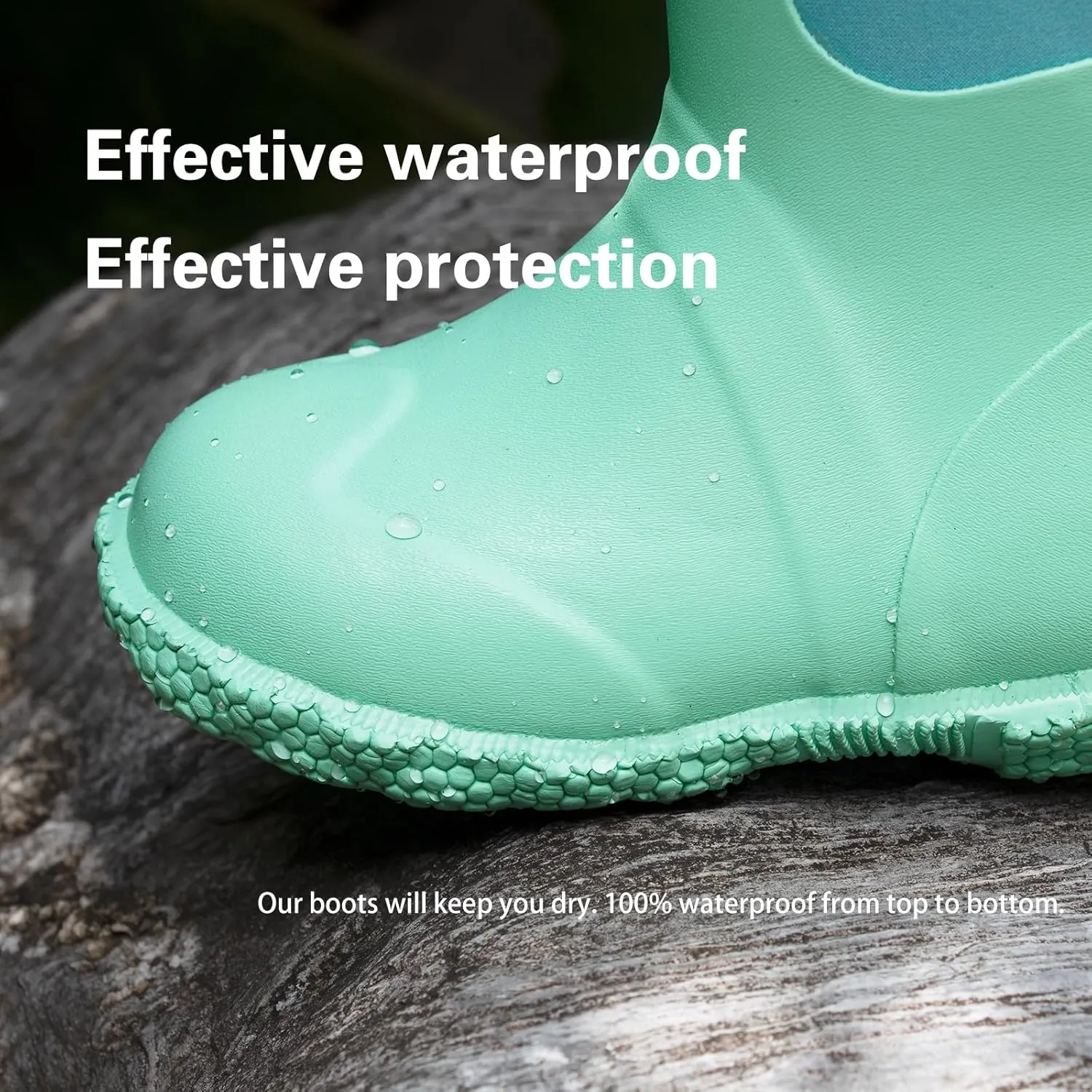 Kaussures Kids Rain Boots for Toddler Girls Boys Waterproof Insulated Rubber Winter Rain Boot for Child