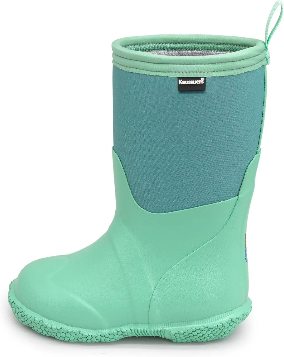 Kaussures Kids Rain Boots for Toddler Girls Boys Waterproof Insulated Rubber Winter Rain Boot for Child