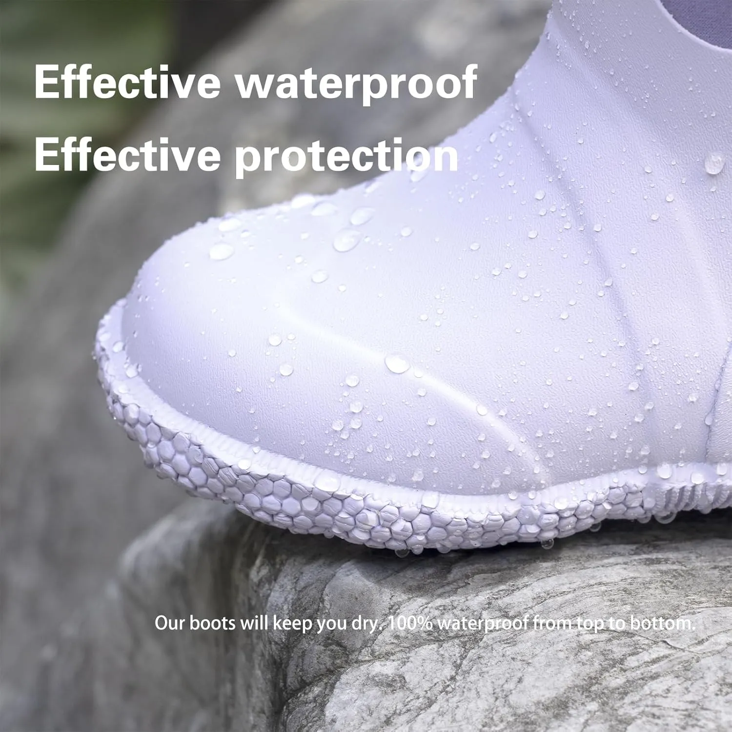 Kaussures Kids Rain Boots for Toddler Girls Boys Waterproof Insulated Rubber Winter Rain Boot for Child