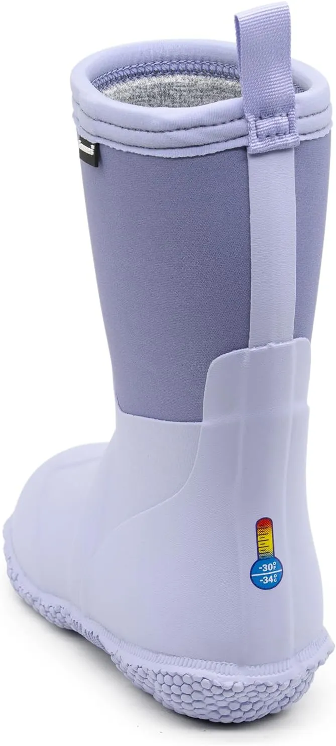 Kaussures Kids Rain Boots for Toddler Girls Boys Waterproof Insulated Rubber Winter Rain Boot for Child