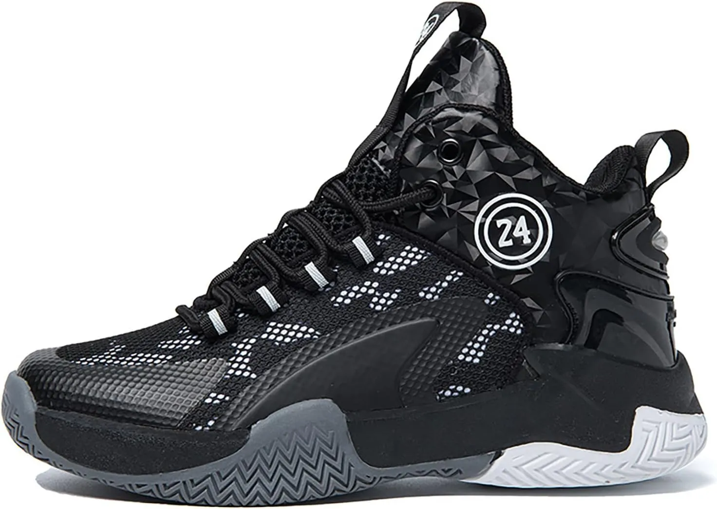 Kids Basketball Shoes Boys Cushion Sneakers Non-Slip Outdoor Sports Shoes Comfortable Girls Lightweight Breathable Walking Running Shoes Tennis Sneakers