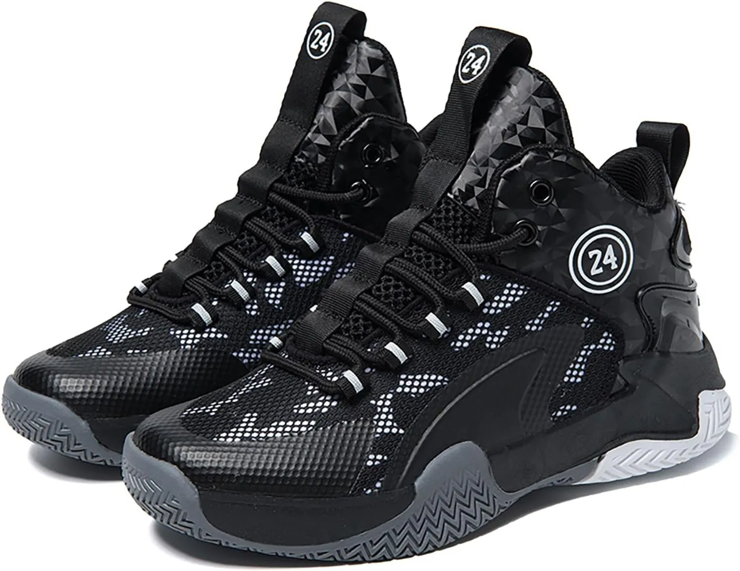 Kids Basketball Shoes Boys Cushion Sneakers Non-Slip Outdoor Sports Shoes Comfortable Girls Lightweight Breathable Walking Running Shoes Tennis Sneakers