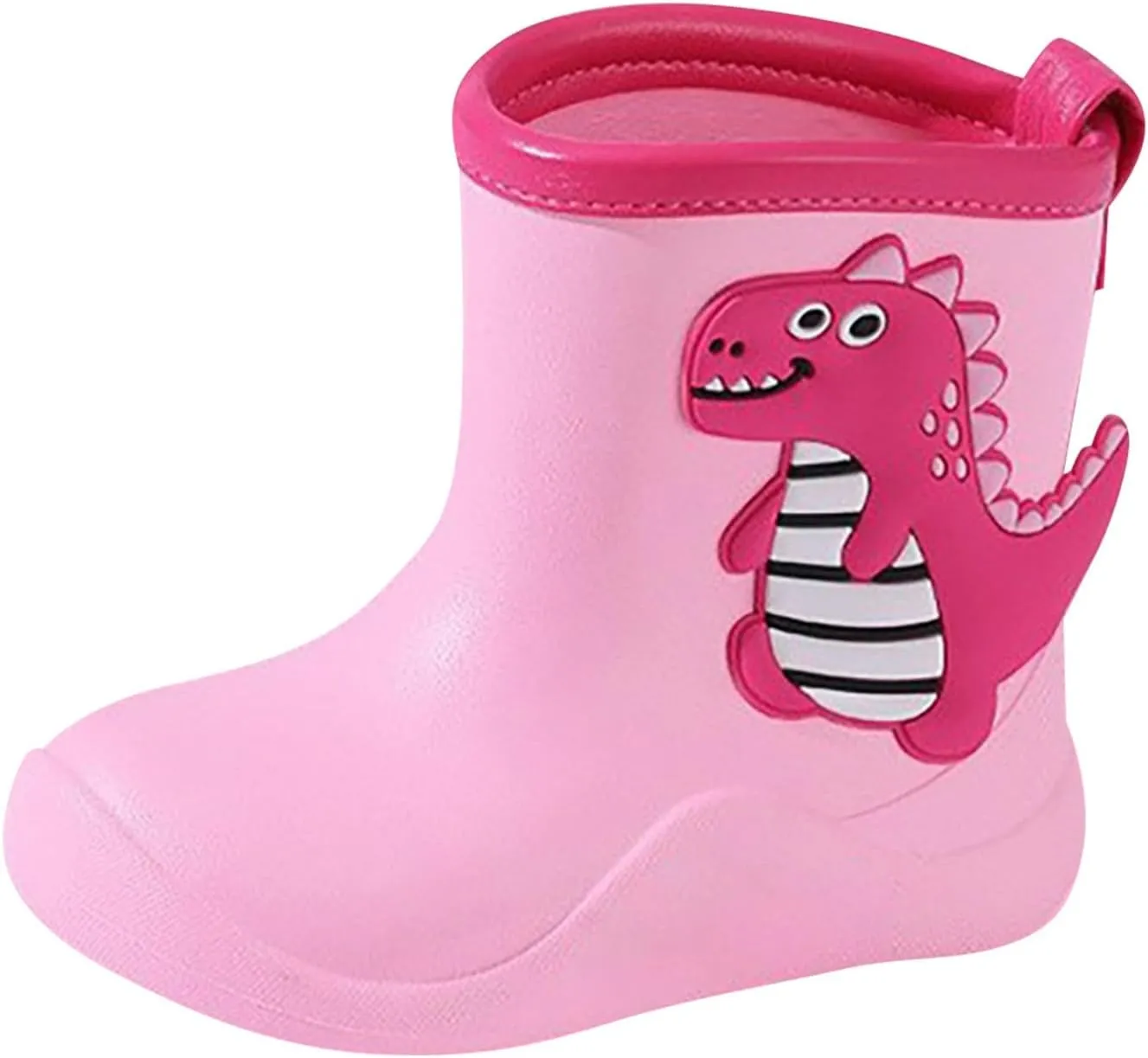 Kids Children Rain Boots Boys Girls Cartoo?? Dinosaur Waterproo?? Shoes Non Slip Rubber Rain Boots For Toddler Boys